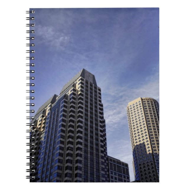 Caderno Espiral Arquitetura de Boston do centro (Frente)