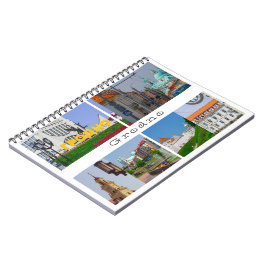 Caderno Espiral Arquitetura de rua da cidade de paisagem urbana de