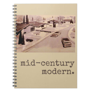 Caderno Espiral Arquitetura moderna do Midcentury