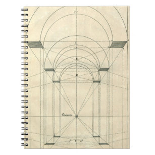 Caderno Espiral Arquitetura Vintage, Perspectiva do Arco Renascent