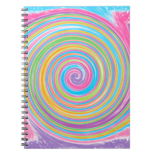 Caderno Espiral Arrefecimento do arco-íris colorido