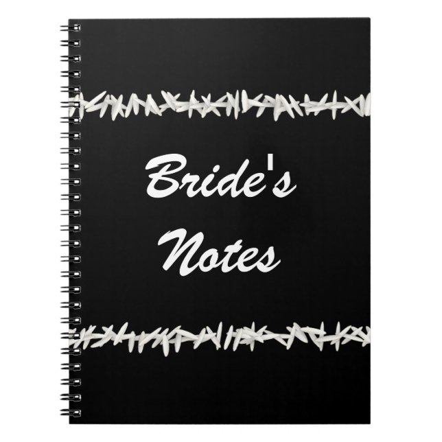 Caderno Espiral Arroz Em Fundo Preto (Frente)