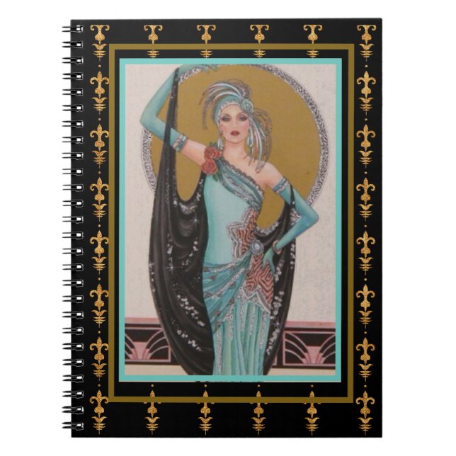 Caderno Espiral Art Deco 1920 (Frente)