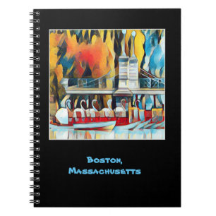 Caderno Espiral Art Deco Boston Swan Boats