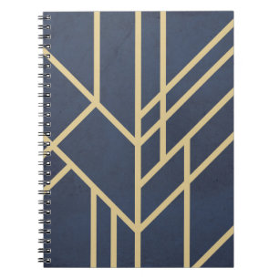 Caderno Espiral Art Deco design