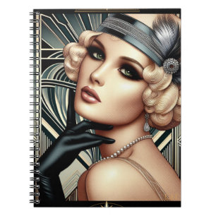 Caderno Espiral Art Deco Femme Fatale Planner