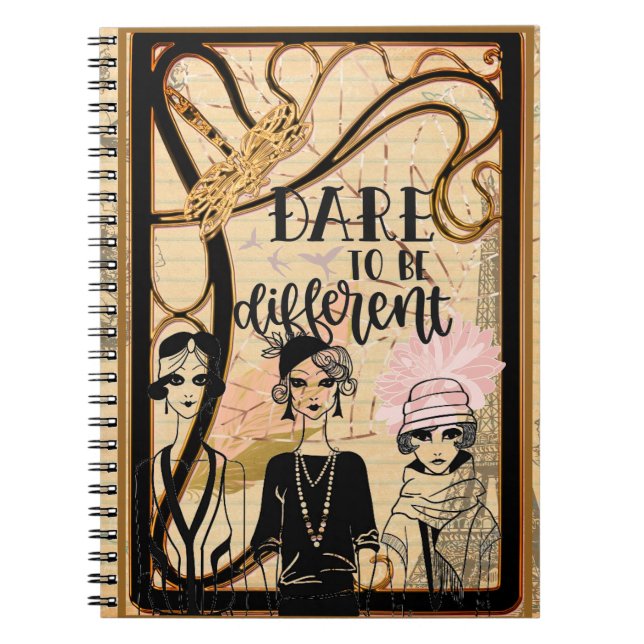 Caderno Espiral Art Deco Ladies (Frente)