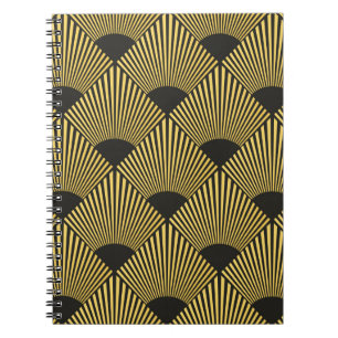 Caderno Espiral Art Deco padrão sem descontinuidades