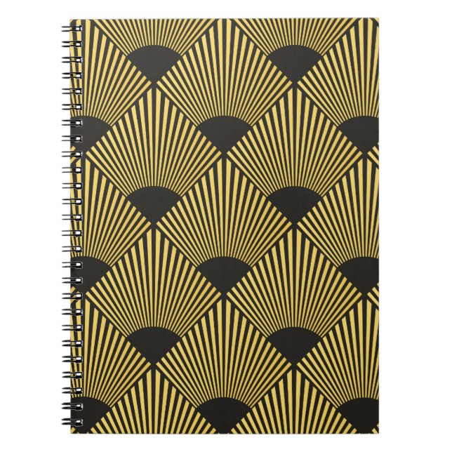 Caderno Espiral Art Deco padrão sem descontinuidades (Frente)