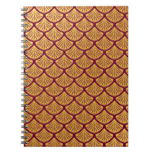 Caderno Espiral Art Deco Scales da Sereia - Magenta