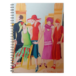 Caderno Espiral Art Deco Women