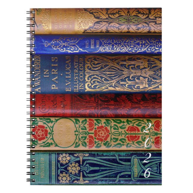 Caderno Espiral Art Nouveau Bookish Journal 2026 (Frente)