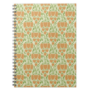 Caderno Espiral Art Nouveau: Elegância Floral