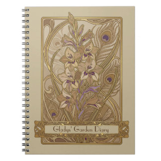 Caderno Espiral Art Nouveau Gladiolus italicus
