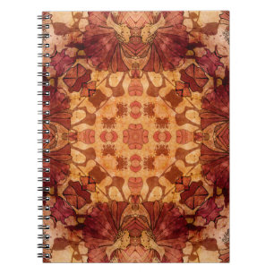 Caderno Espiral art nouveau modelo geométrico de colheita ornamen