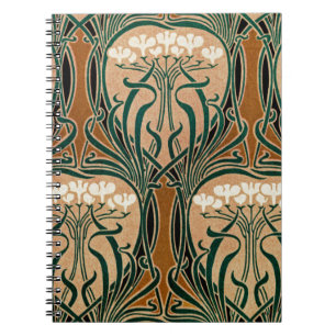 Caderno Espiral Art Nouveau padrão nº 9