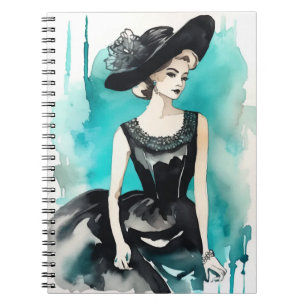 Caderno Espiral Art Nouveau Pequeno Vestido Preto LBD