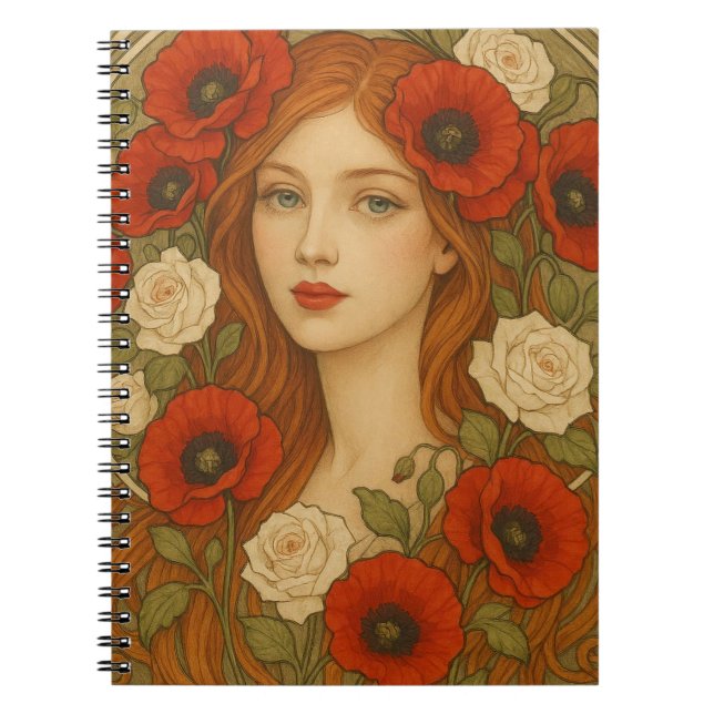 Caderno Espiral Art nouveau style spiral photo notebook  (Frente)