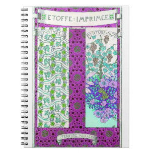 Caderno Espiral Art nouveau Vintage floreal