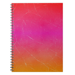 Caderno Espiral Arte Abstrato de Gradação do Arco-Íris