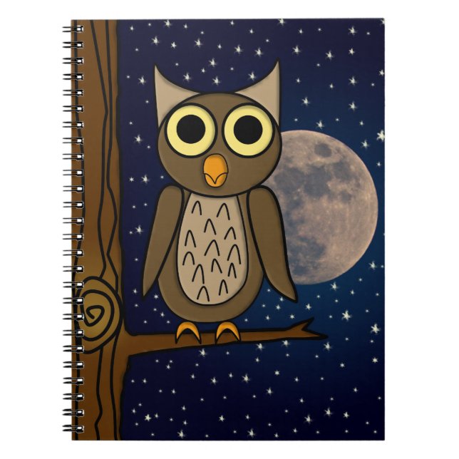 Caderno Espiral Arte Adorável de Pássaros da Floresta (Frente)