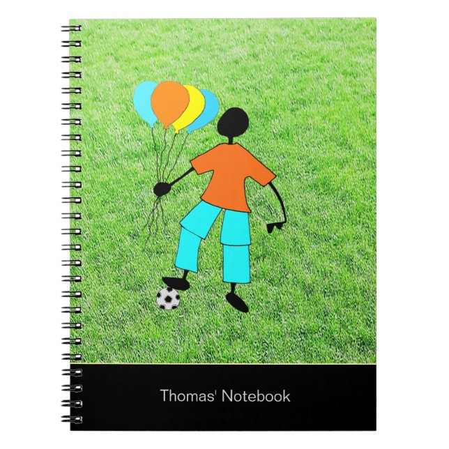 Caderno Espiral Arte Africana, Garoto de aniversário incrível (Frente)