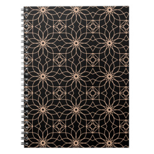 Caderno Espiral Arte Árabe com Padrão Geométrico Islâmico