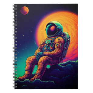 Caderno Espiral Arte astronauta