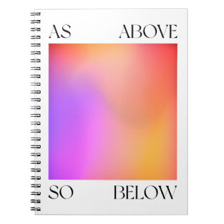Caderno Espiral Arte aura como acima assim abaixo