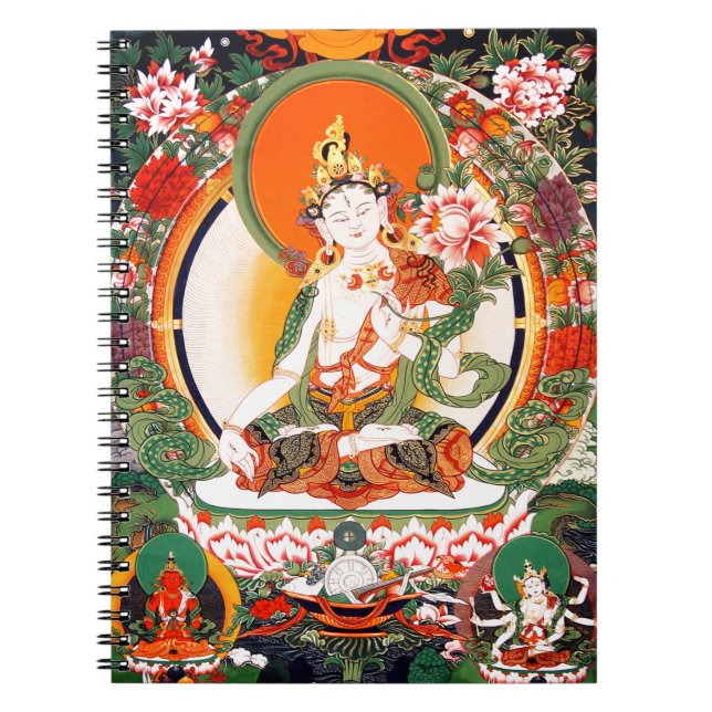 Caderno Espiral Arte budista tibetana bonita (Frente)
