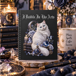 Caderno Espiral Arte Celestial de Gata Mística e Bruxa