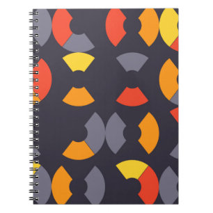 Caderno Espiral Arte circular colorida, legal, moderna, urbana
