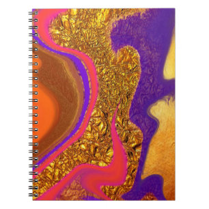 Caderno Espiral arte colorida vibratória