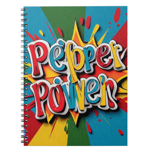Caderno Espiral "Arte com pimenta picante" (Frente)