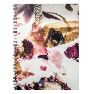 Caderno Espiral Arte criativa abstrato Dourada Sparkles
