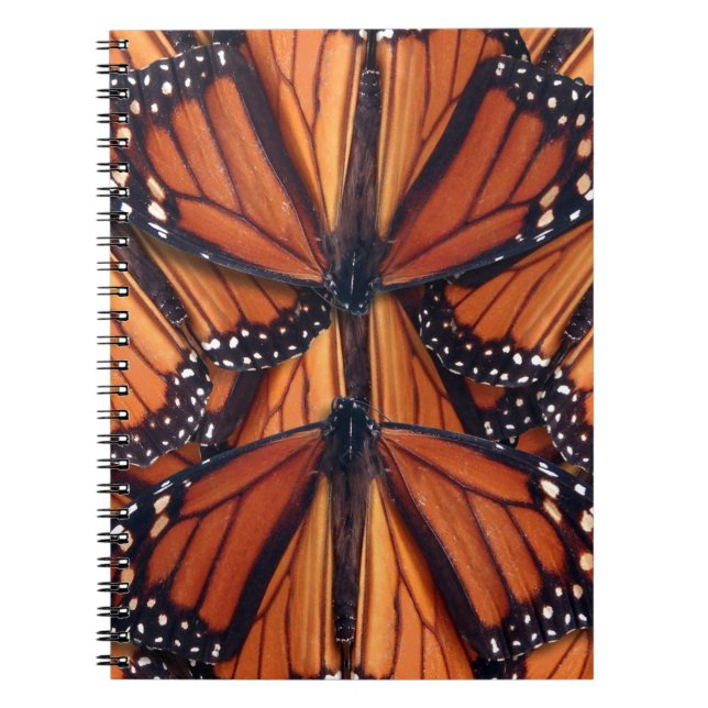 Caderno Espiral arte da borboleta monarca (Frente)