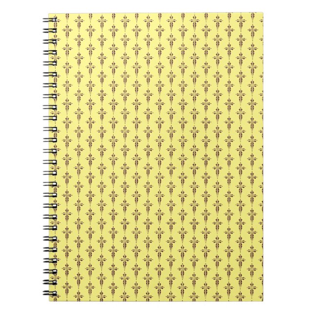 Caderno Espiral Arte da Cruz Cristã Roxa Real (Frente)