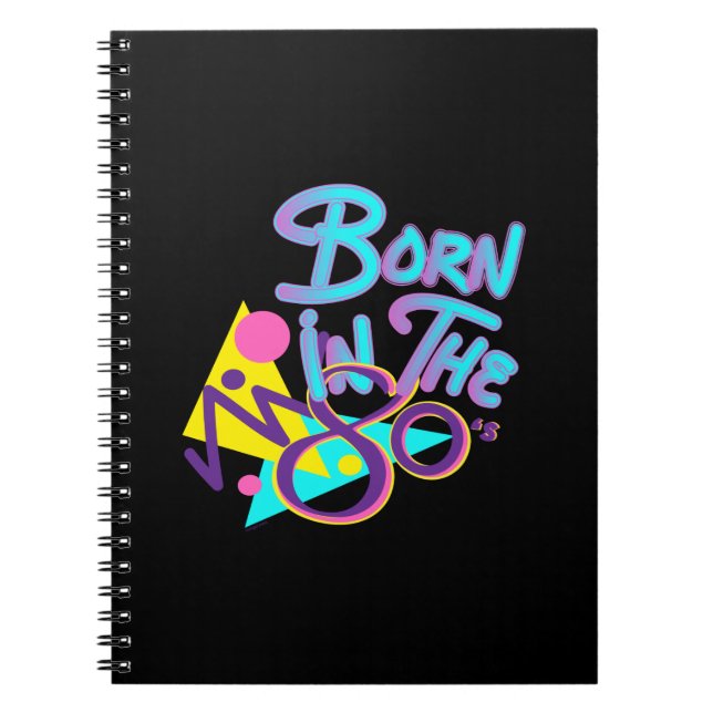 Caderno Espiral Arte da Era Legal do nascer nos anos 80 (Frente)