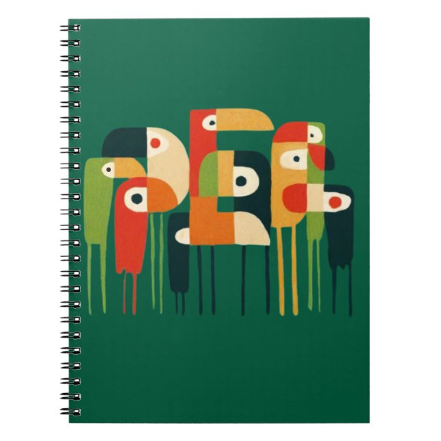 Caderno Espiral arte das aves (Frente)