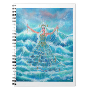 Caderno Espiral Arte das ninfas do Mermaid Sea por Renee Lavoie