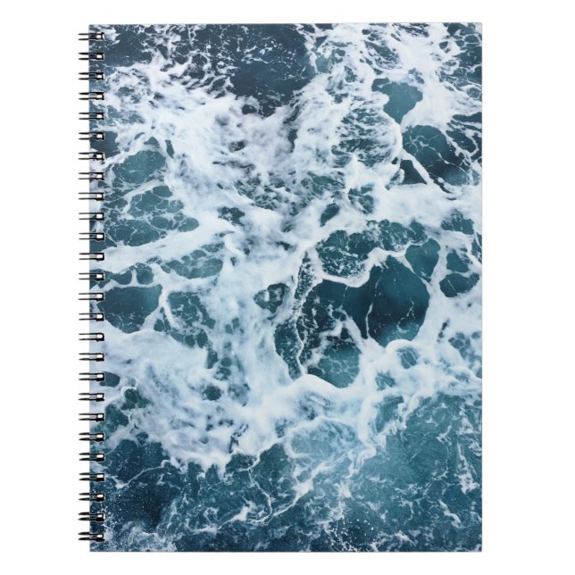 Caderno Espiral Arte das ondas do mar (Frente)