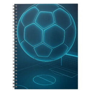 Caderno Espiral Arte de Campo Neon Futurística