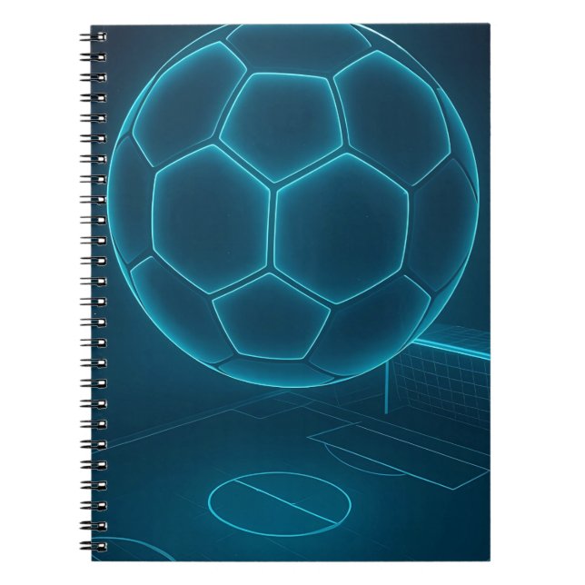 Caderno Espiral Arte de Campo Neon Futurística (Frente)