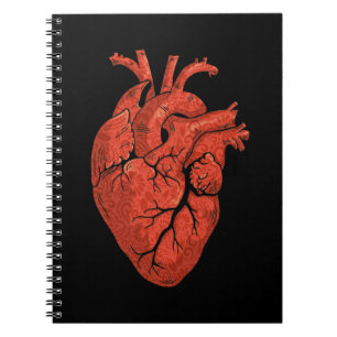 Caderno Espiral Arte de Cardiologia do Coração Anatômico