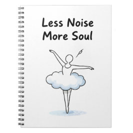 Caderno Espiral Arte de Citação de Alma de Bailarina de Ballet Min