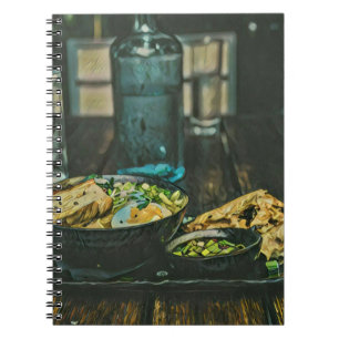 Caderno Espiral Arte de Comida Japonesa