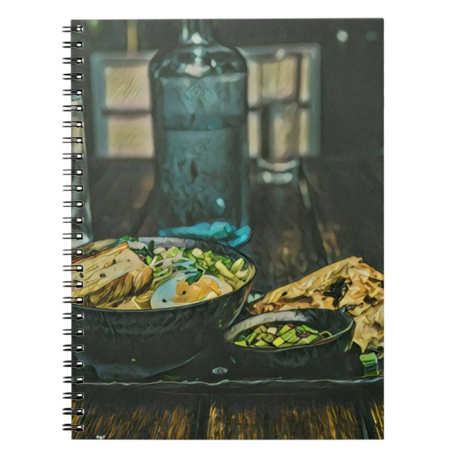 Caderno Espiral Arte de Comida Japonesa (Frente)