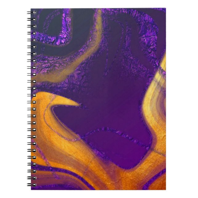 Caderno Espiral arte de cor vibratória (Frente)