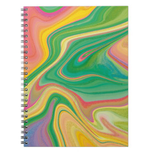 Caderno Espiral arte de cor vibratória