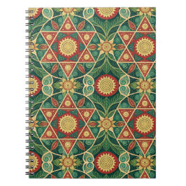Caderno Espiral Arte de Design de Mandala Floral Geométrico Sagrad